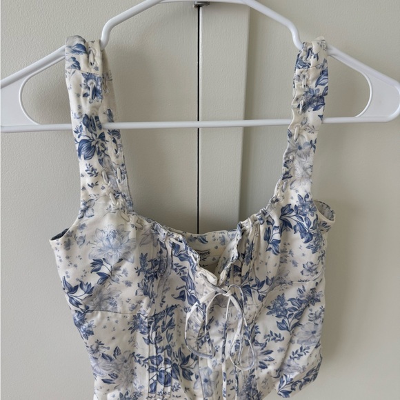 House of CB Blue and White Chicca Corset - Picture 2 of 4